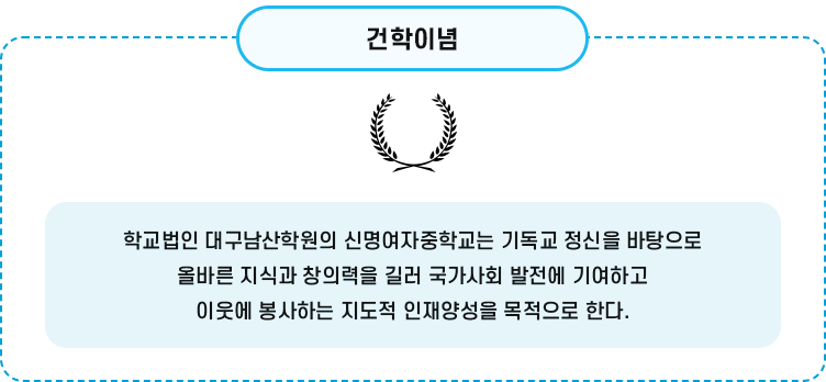 신명여자중학교 교육목표 이미지